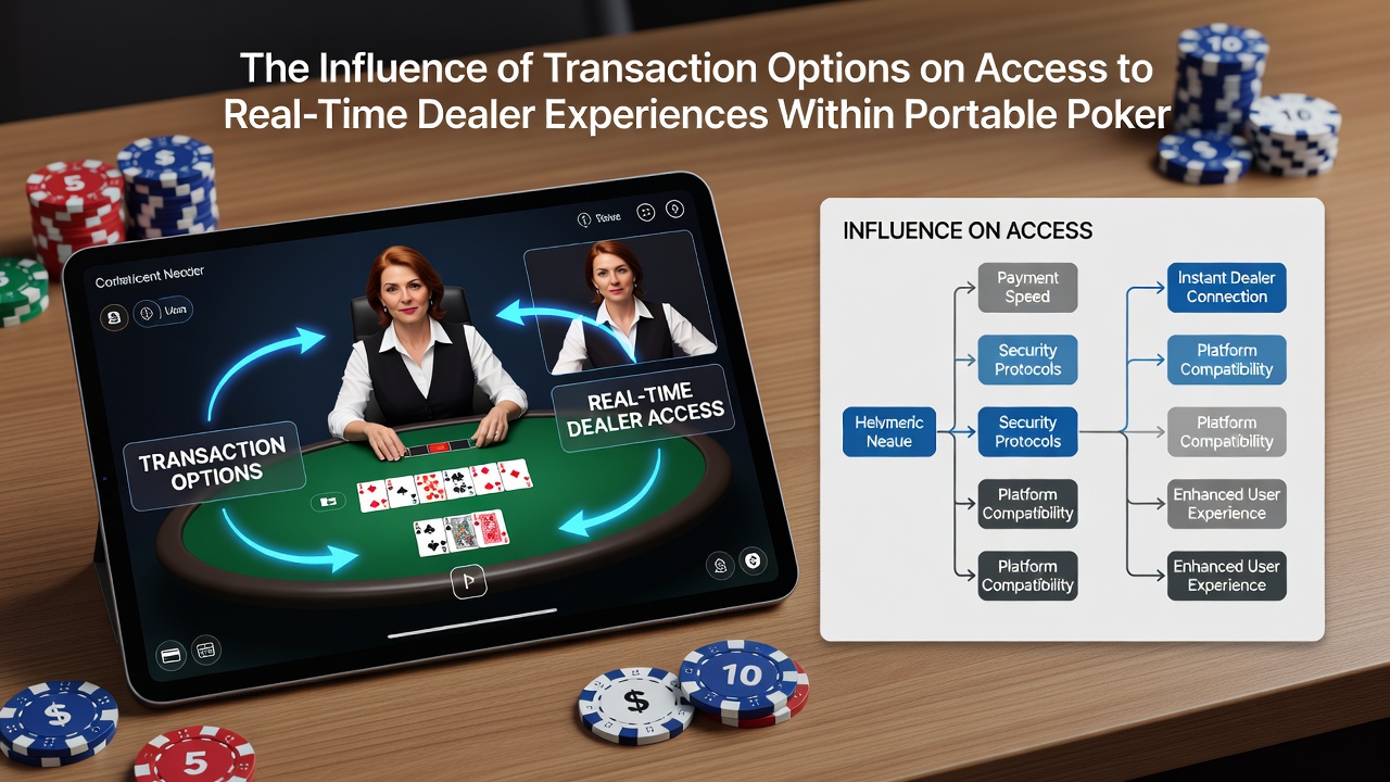 Group of mobile poker players accessing live dealer tables through different funding channels on handheld devices
